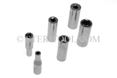 #10634 - SET: 12 pc Stainless Steel 3/8DR Deep Socket Metric Set: 6mm ~ 19mm. 3/8 dr, 3/8dr, 3/8-dr, deep, stainless steel, socket